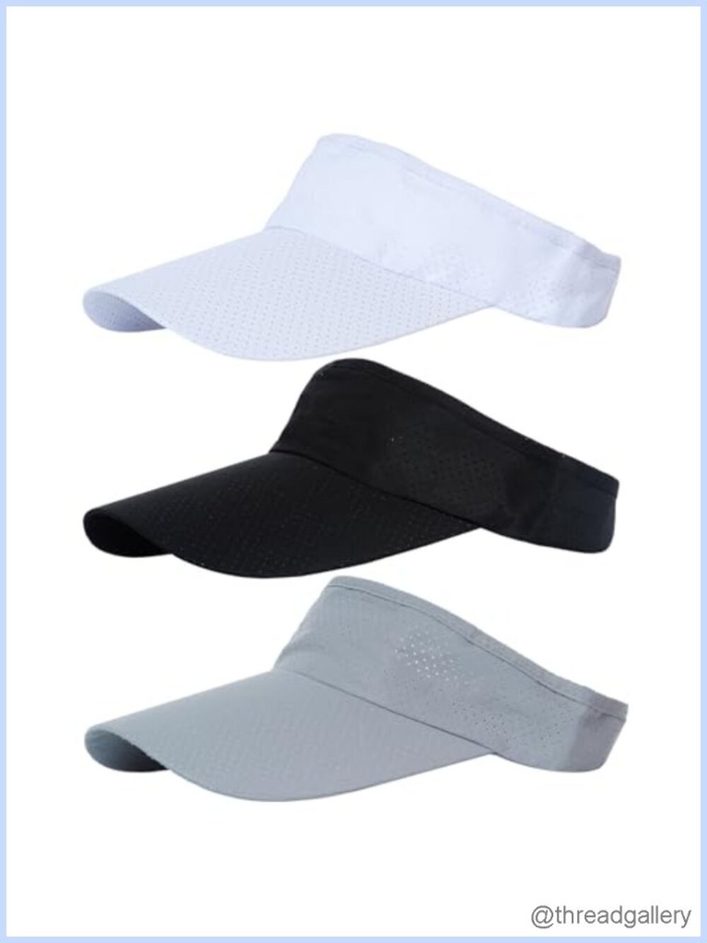 3 Pack UV Protection Sun Visor Hats Golf Caps Breathable Mesh Summer